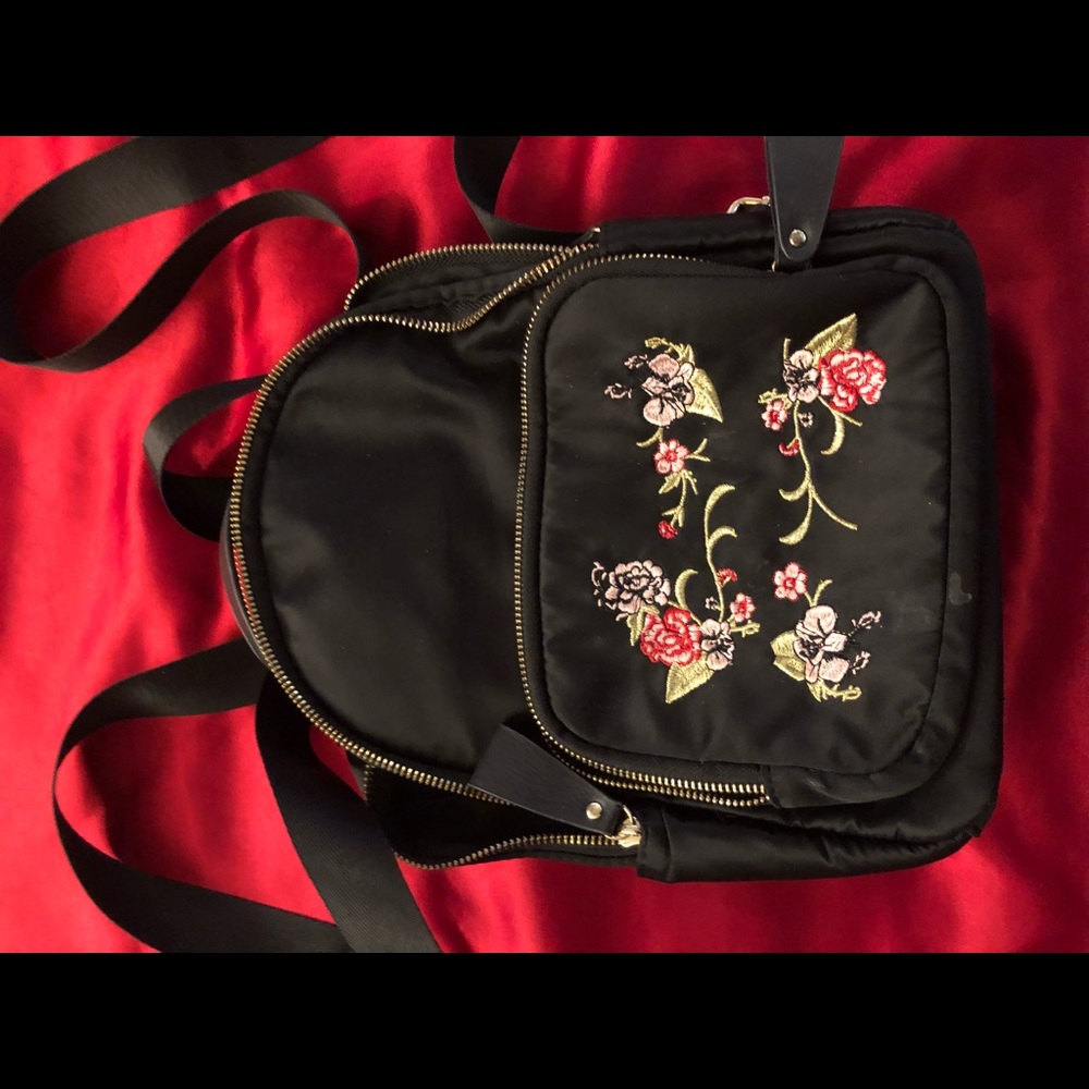 Embroidered mini backpack